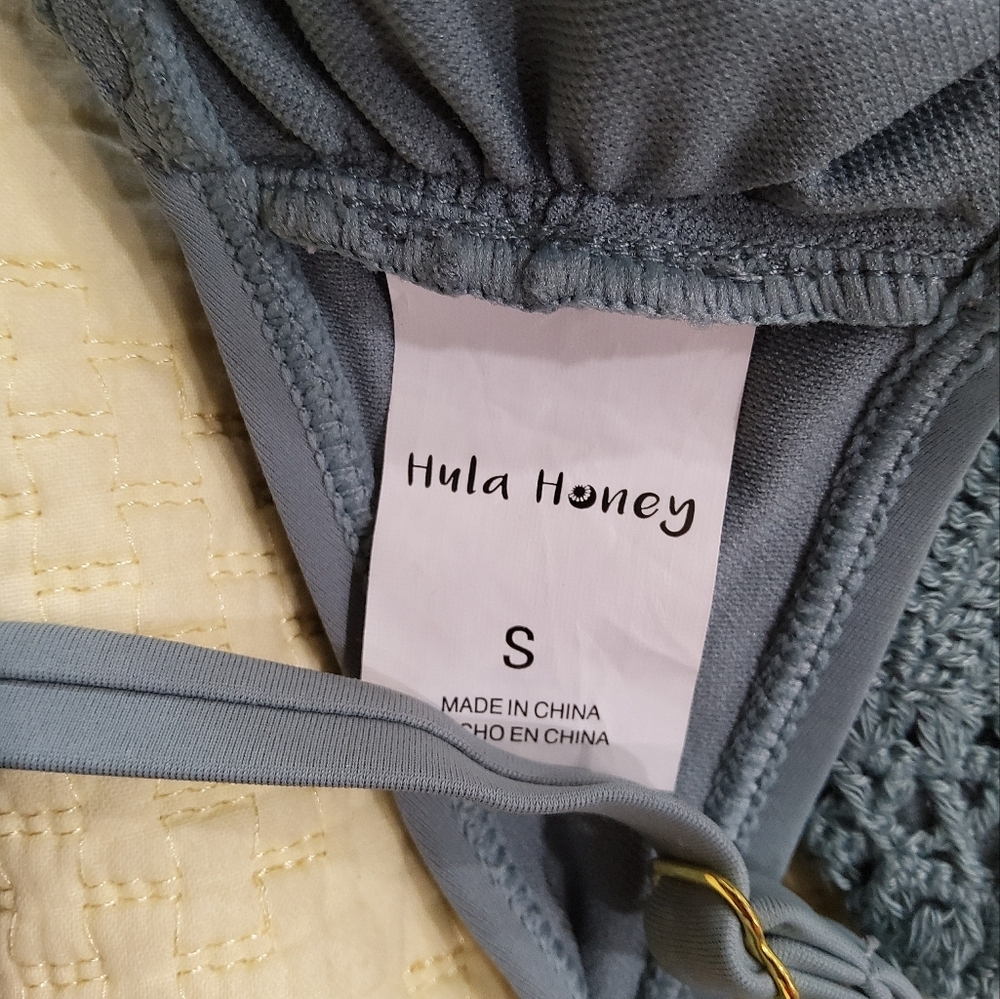 Hula Honey Crochet Knit Swim Top Size S - Picture 9 of 9